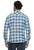 Threadgirt Mens Blue and Cream Colton Dobby Long Sleeve Western Shirt