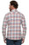 Threadgrit Mens Red White and Blue Carter Vintage Washed Long Sleeve Western Shirt