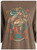 Rock & Roll Cowgirl Women's Ash Brown & Colorful Desert Bronc & Rider Sweatshirt Dress