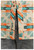 Rock & Roll Denim Men's Natural with Turquoise/Orange Aztec Print Short Sleeve Snap Shirt