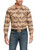 Rock & Roll Denim Men's Khaki Taupe & Black Aztec Stripe Long Sleeve Western Snap Shirt