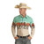 Rock & Roll Denim Men's Natural and Turquoise Desert Sunset Border Long Sleeve Snap Shirt