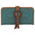 Justin Women's Turquoise Floral Tooled Slim Wallet
