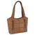 Justin Women's Brown Tote w/Floral Turquoise Tooling Inlay