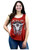 Liberty Wear Apparel Women's Rust Outlaw Steer Skull Graphic Embellished Tank Top