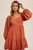 Hem & Thread Womens Cinnamon Corduroy Tiered Long Sleeve Dress