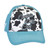 Cowgirl Hardware Youth Girls Turquoise with Cow print "Cowgirls Dont Cry" Stitching Baseball Cap