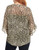 Cowgirl Hardware Women's Black Taupe & Olive Leopard Print 3/4 Bell Sleeve Chiffon Top - Plus Sizes