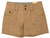 One 5 One Women's Khaki Double Button Shorts with Square Pockets & Paisley Waist Design