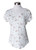 Karen Hart Womens White Floral Short Sleeve Shirt