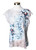 Keren Hart Womens Floral White and Blue Short Sleeve Shirt