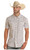 Rock & Roll Denim Men's White Longhorn Print Short Sleeve Pearl Snap Western Shirt