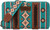 Wrangler Womens Aztec Southwestern Pattern Wristlet Turquoise Wallet