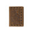 Nocona Men's Brown Floral Embossed w/Chocolate Buck Lace Stitching Trifold Wallet