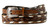 Twister Brown Hatband with White Buck Lacing & Hand Tooled Scrolling Pattern