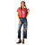 Ariat Women's Garnet Rose Lone Star Short Sleeve Crop Fit T-Shirt