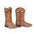 Twister Youth Boys Brown/Red Ryder Style Square Toe Boots