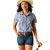 Ariat Women's Blue Paisley Print Western VentTEK Stretch Short Sleeve Button Up Shirt
