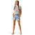 Ariat Women's Heather Gray Homespun Flag Short Sleeve Crop Fit T-Shirt