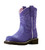Ariat Girls Youth Heartland Work Violet Suede Fatbaby Style Western Boots