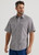 Wrangler Mens Brown Plaid Wrinkle Resistant Short Sleeve Shirt