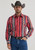 Wrangler Mens Red Checotah Western Long Sleeve Shirt