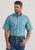 Wrangler Mens Turquoise Classic Relaxed Short Sleeve Shirt