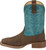 Justin Men's Frontier Big Bucks Brown with Blue Shaft Square Toe Boots