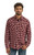Wrangler Mens Red Retro Modern Fit Long Sleeve Flannel Shirt