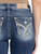 Miss Me Women's Silver Cross Stitch Flare Denim Jeans