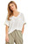 Savanna Jane Women's V-Neck Dolman Knit Short Sleeve Sheer Shirt