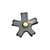Colorado Saddlery 1 1/4" 5 Point Black Rowel