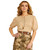 Ariat Women's Irish Cream 3/4 Button Oakley Short Sleeve Blouse Ariat Women's Irish Cream 3/4 Button Oakley Short Sleeve Blouse