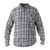Noble Outfitters Mens Grey and Blue Plaid Flannel Shirt