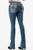 Grace in LA Ladies Aztec Modify Embellished Mid Rise Medium Wash Bootcut Denim Jeans