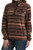 Cinch Women's Multi Brown Stripe 1/2 Button Fleece Pullover