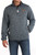 Cinch Men's Blue Poly Knit 1/4 Zip Pullover Sweater