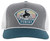 Hooey Men's Teal, Grey & White Cavvy with Multicolor Punchy Patch Snapback Hat OS