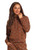 Panhandle Women's Chocolate All Over Steer Print Hoodie