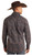 Rock & Roll Denim Men's Dark Brown Geo Printed Long Sleeve Snap Up Shirt