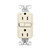 Eaton GF15LA GFCI Receptacle, 125 V, 15 A, NEMA: NEMA 5-15R, Back, Side Wiring, Light Almond