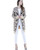iScarf Women's Khaki Leopard Print Open Front Long Sleeve Cardigan