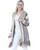 iScarf Women's Khaki & Beige Striped Print Long Sleeve Fringed Cardigan