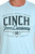 Cinch Men's Light Blue Cinch Jean Company Logo Screenprint Short Sleeve T-Shirt