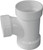 Canplas 192126L Sanitary Pipe Tee, 2 x 1-1/2 in, Hub, PVC, White