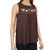 Cowgirl Hardware Ladies Brown Floral Skull Embroidered Chest Tank Top