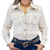 Cowgirl Hardware Ladies Vintage Cream Floral Embroidered Long Sleeve Solid Western Snap Shirt