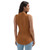 Wrangler Womens Brown Sleeveless Western Slim Shirt