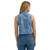 Wrangler Womens Light Wash Western Denim Slim Sleeveless Crop