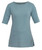 Noble Outfitters Women's Lagoon Heather Tug-Free Elbow Lenth Sleeve Top